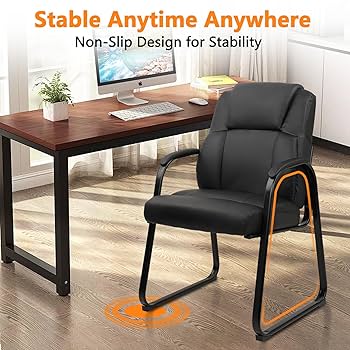 Amazon.com: CLATINA Leather Guest Chair with Padded Arm Rest